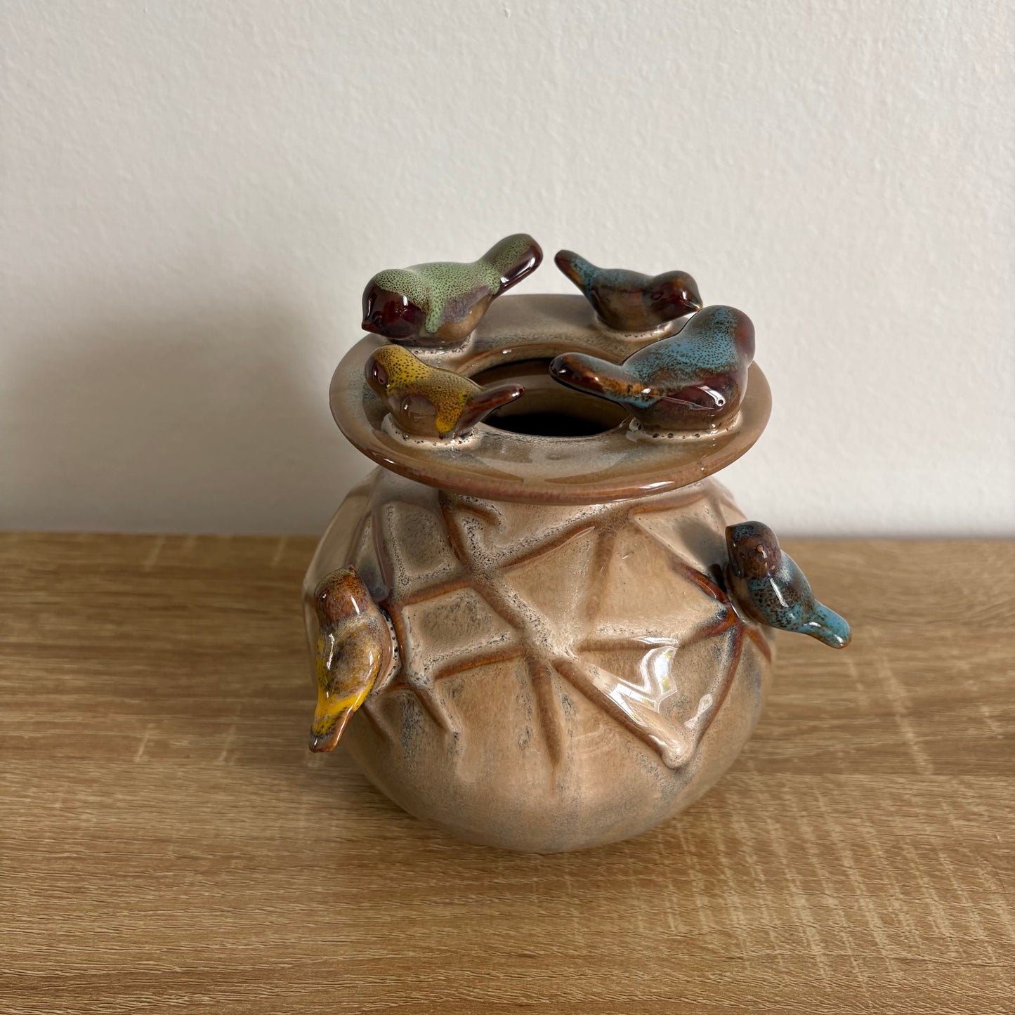 Petit vase oiseaux