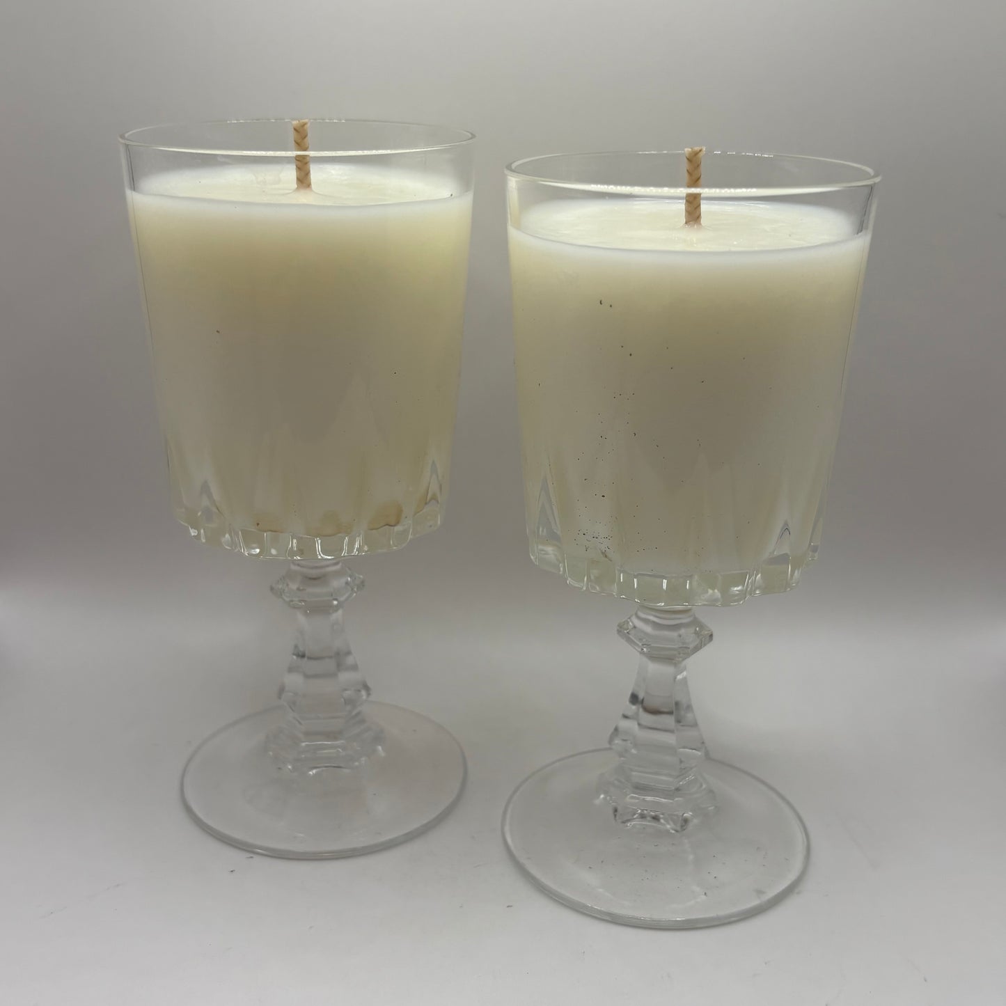 Bougie - Deux verres fleur de lin