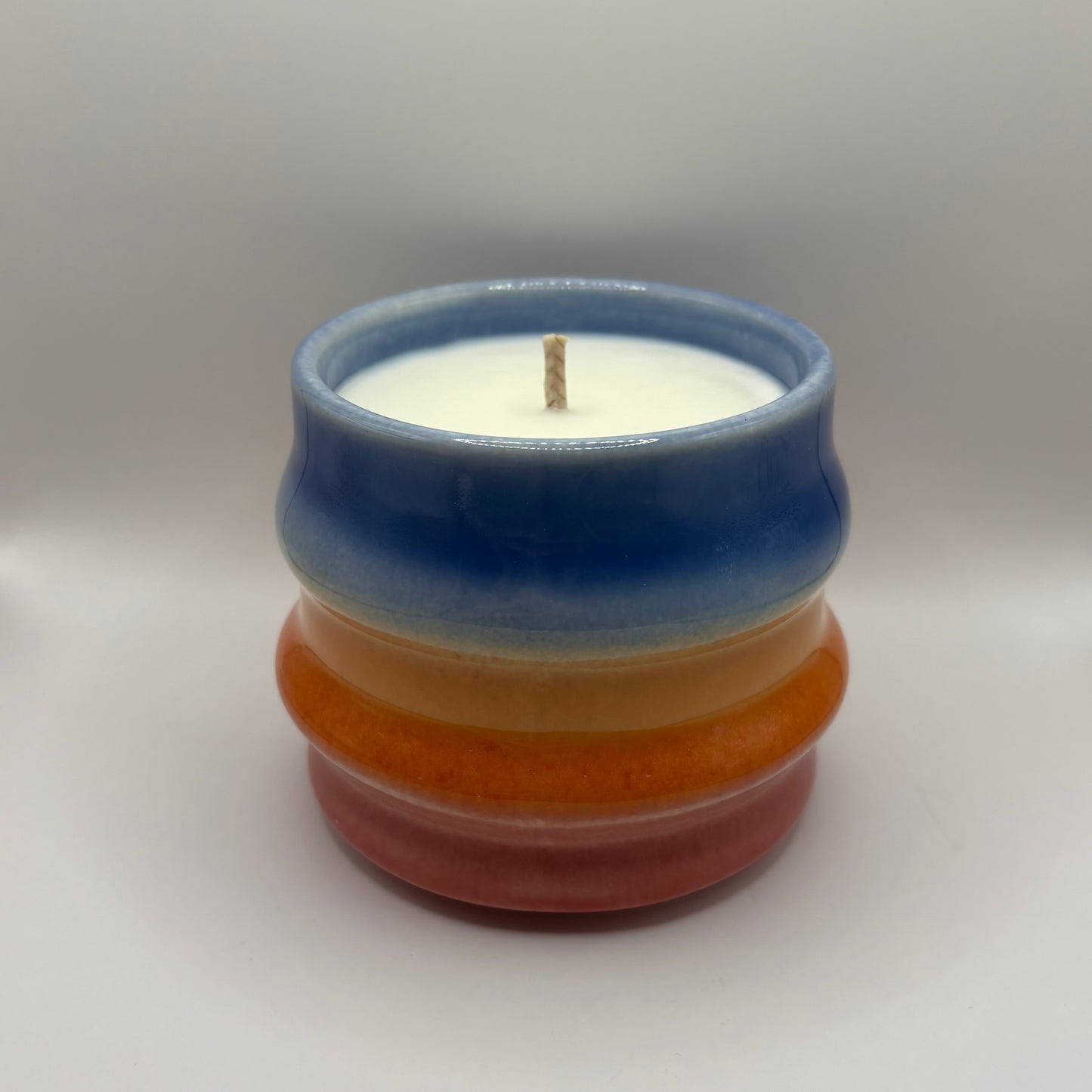 Bougie - Pot "rainbow" cerise