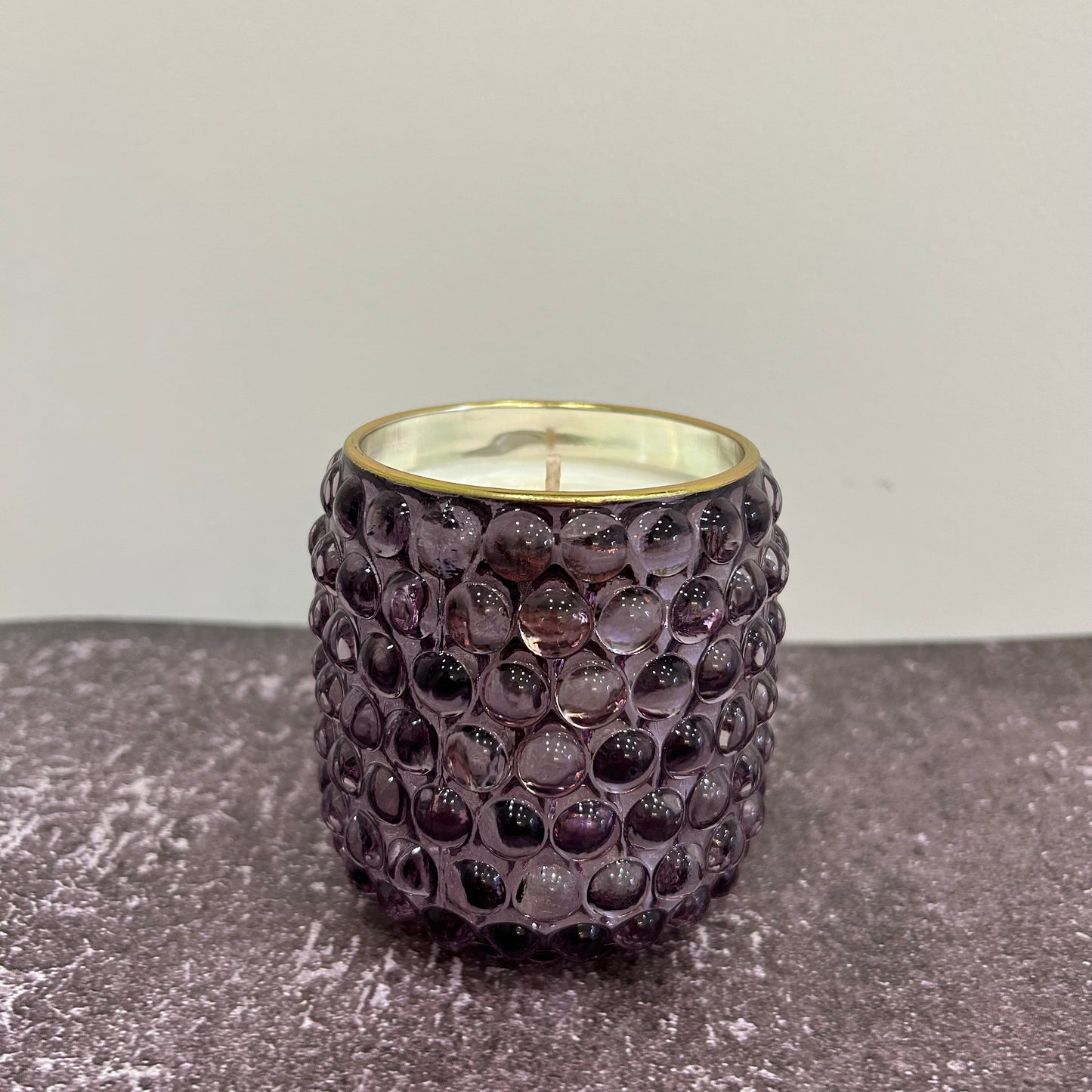 Bougie - Bois de Rose pot violet