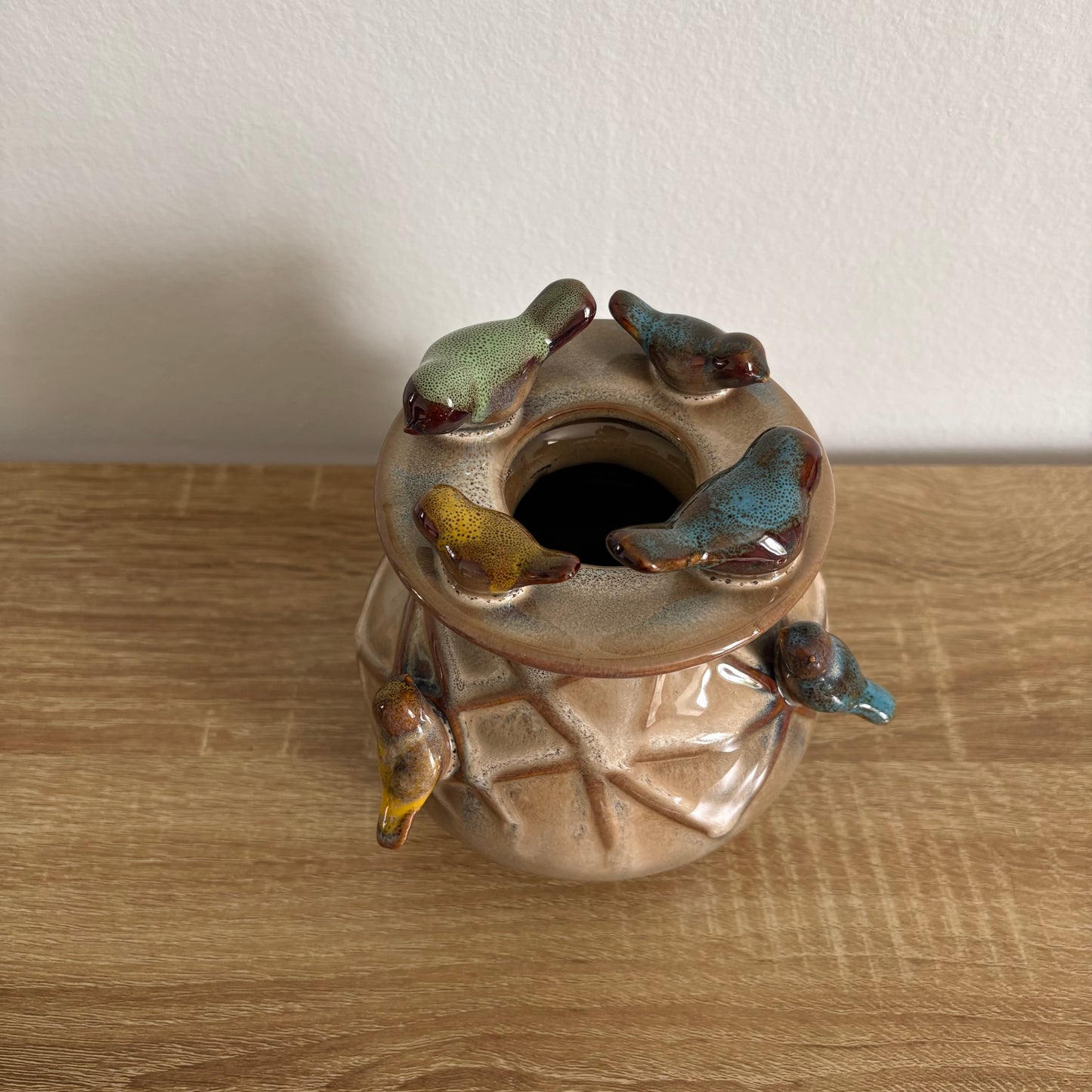 Petit vase oiseaux