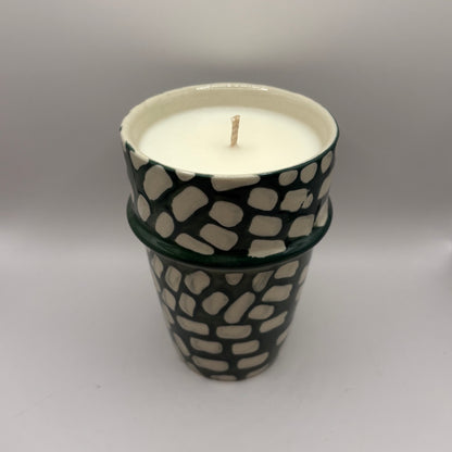 Bougie - Mug vert foncé