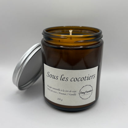 Bougie "sous les cocotiers" - Noix de coco, Ananas, Vanille
