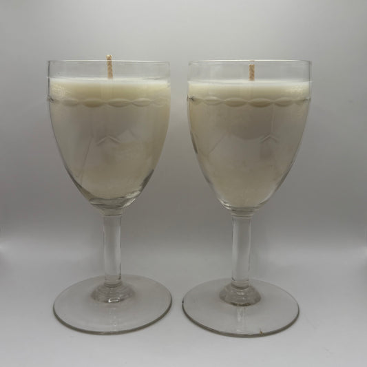 Bougies - Deux verres anciens modèle 2