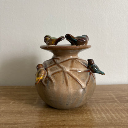 Petit vase oiseaux