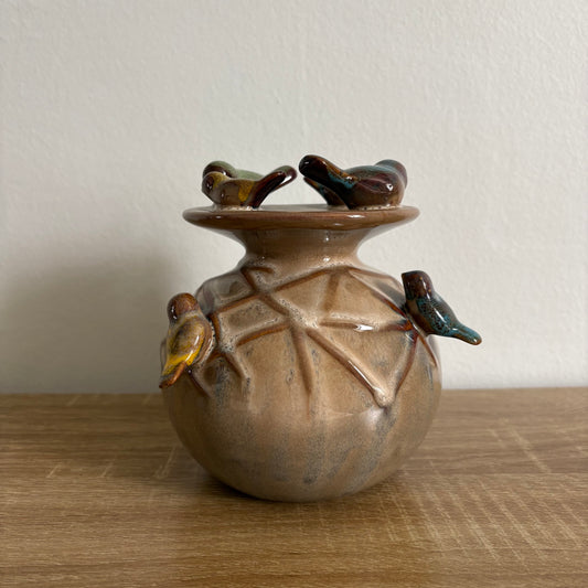 Petit vase oiseaux