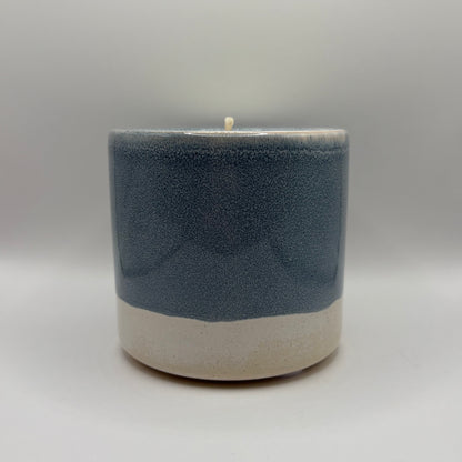 Bougie - Pot pastel bleu
