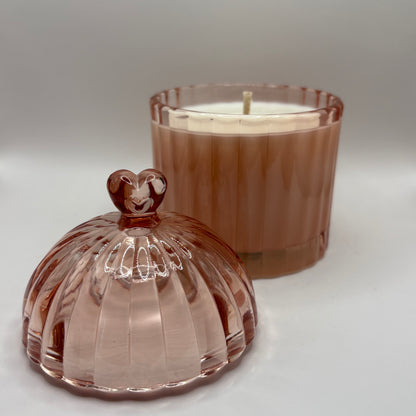 Bougie - Bonbonnière rose à la cerise
