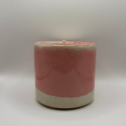 Bougie - Pot pastel rose