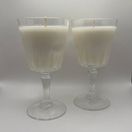 Bougie - Deux verres Fleur de coton modèle 3