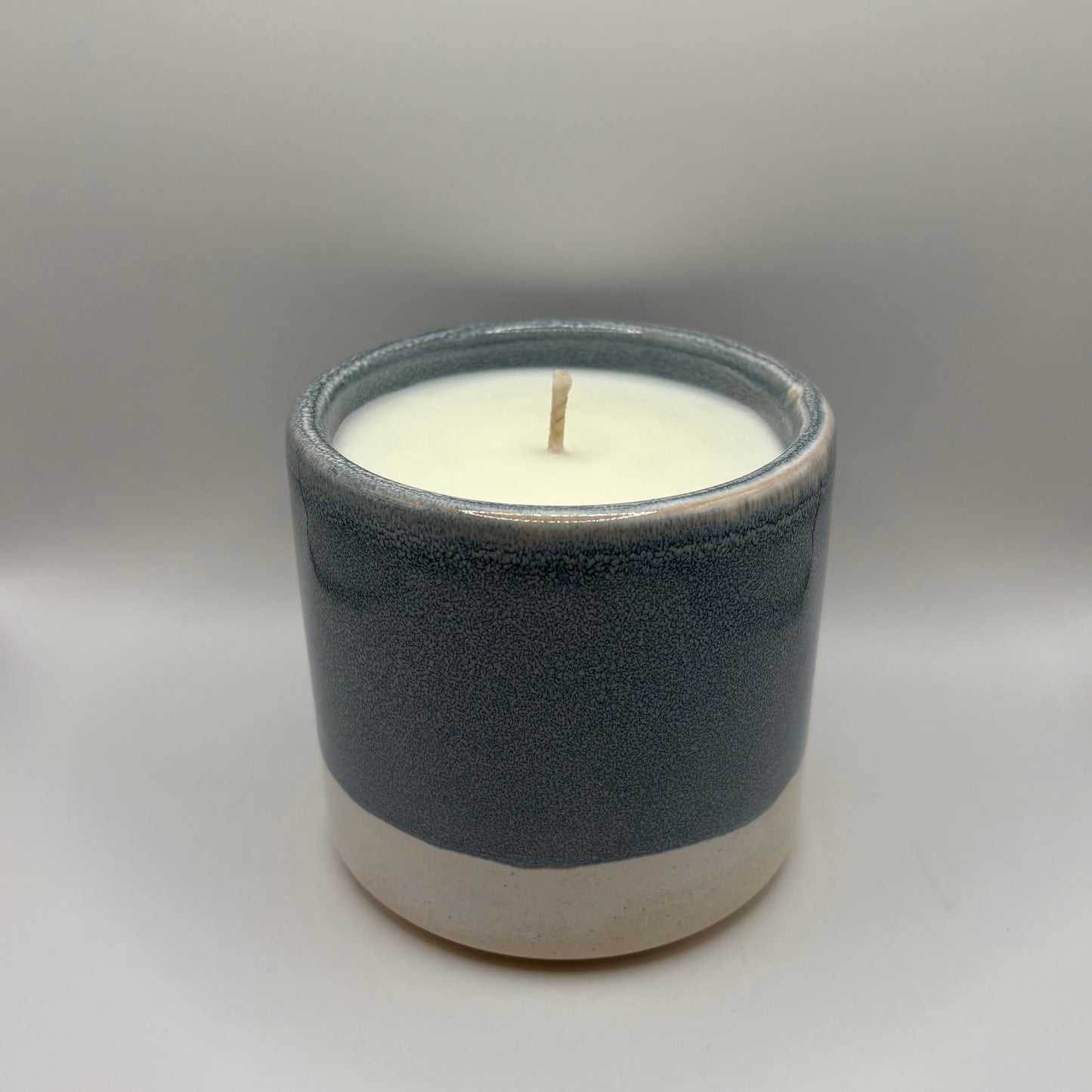 Bougie - Pot pastel bleu