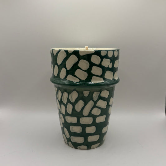 Bougie - Mug vert foncé