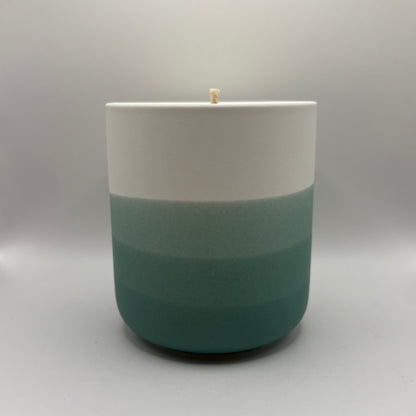 Bougie - Pot arc en ciel vert à la pomme cannelle
