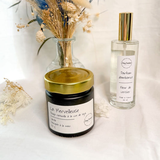Duo Spray fleur de cerisier & Bougie au choix